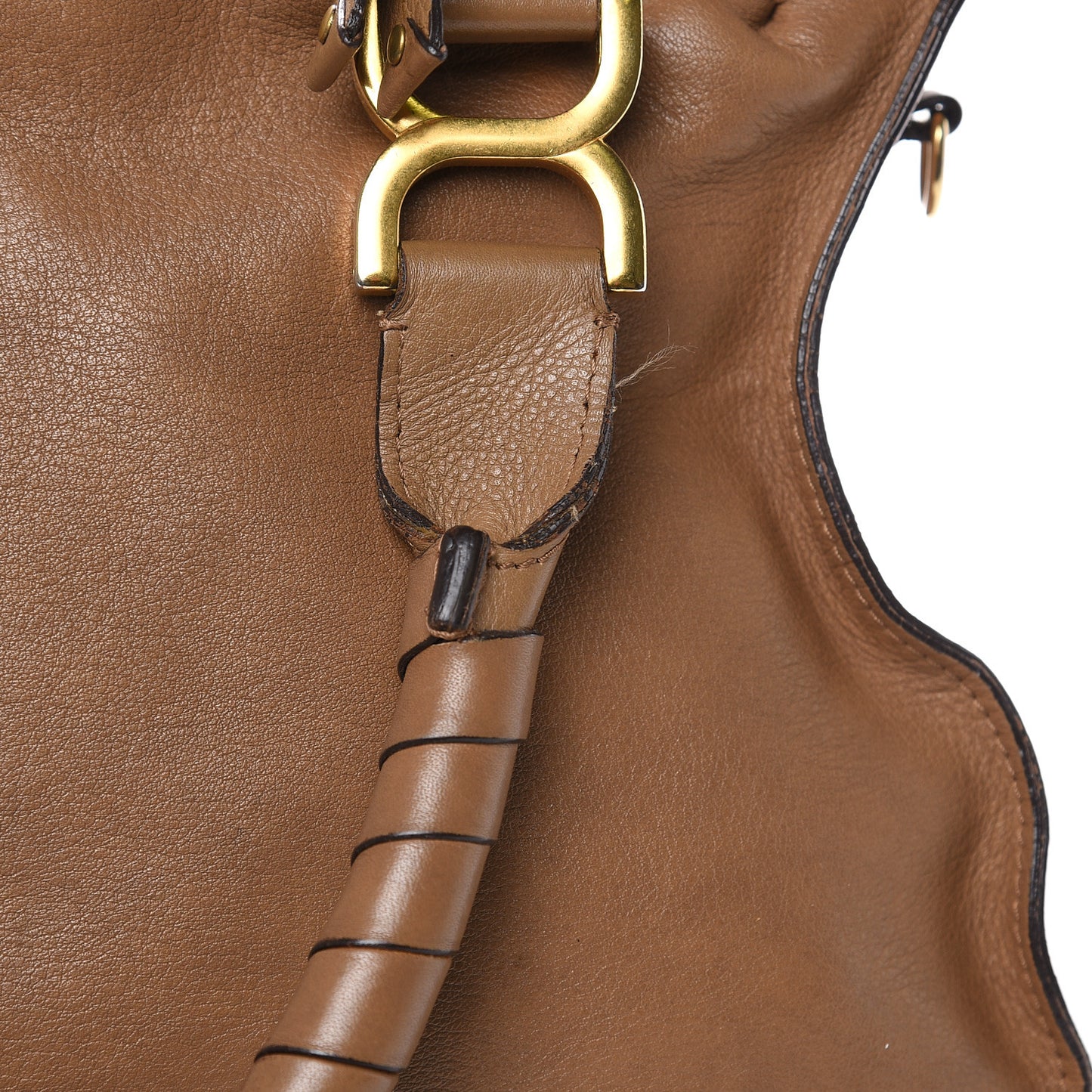 Calfskin Braided Medium Marcie Satchel Nut