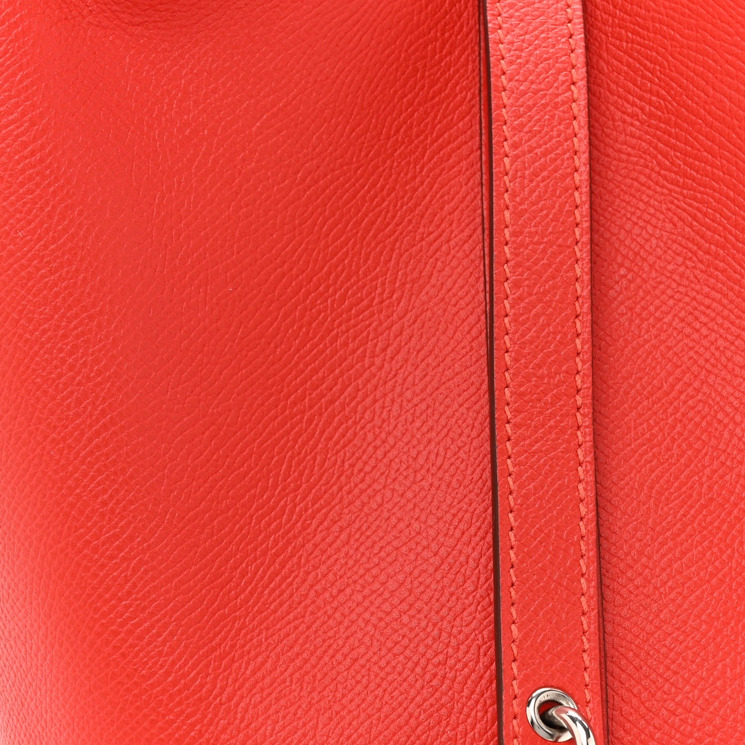 Hermes Epsom Tressage De Cuir Picotin Lock 18 PM Rouge Coeur Bleu du Nord Rouge H 8 of 10