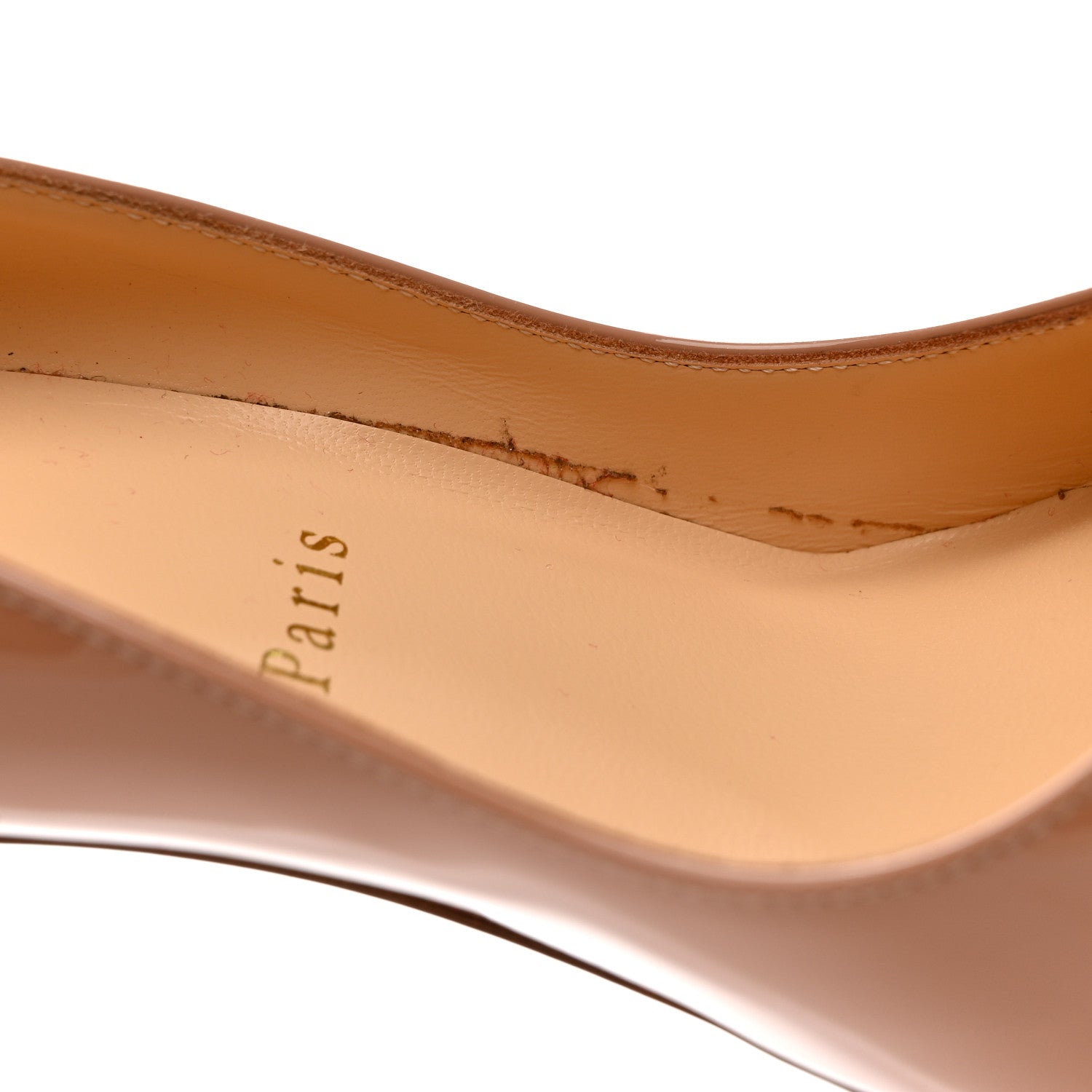 Christian Louboutin Patent Pigalle Follies 85mm Pumps 35 Nude 9 of 12