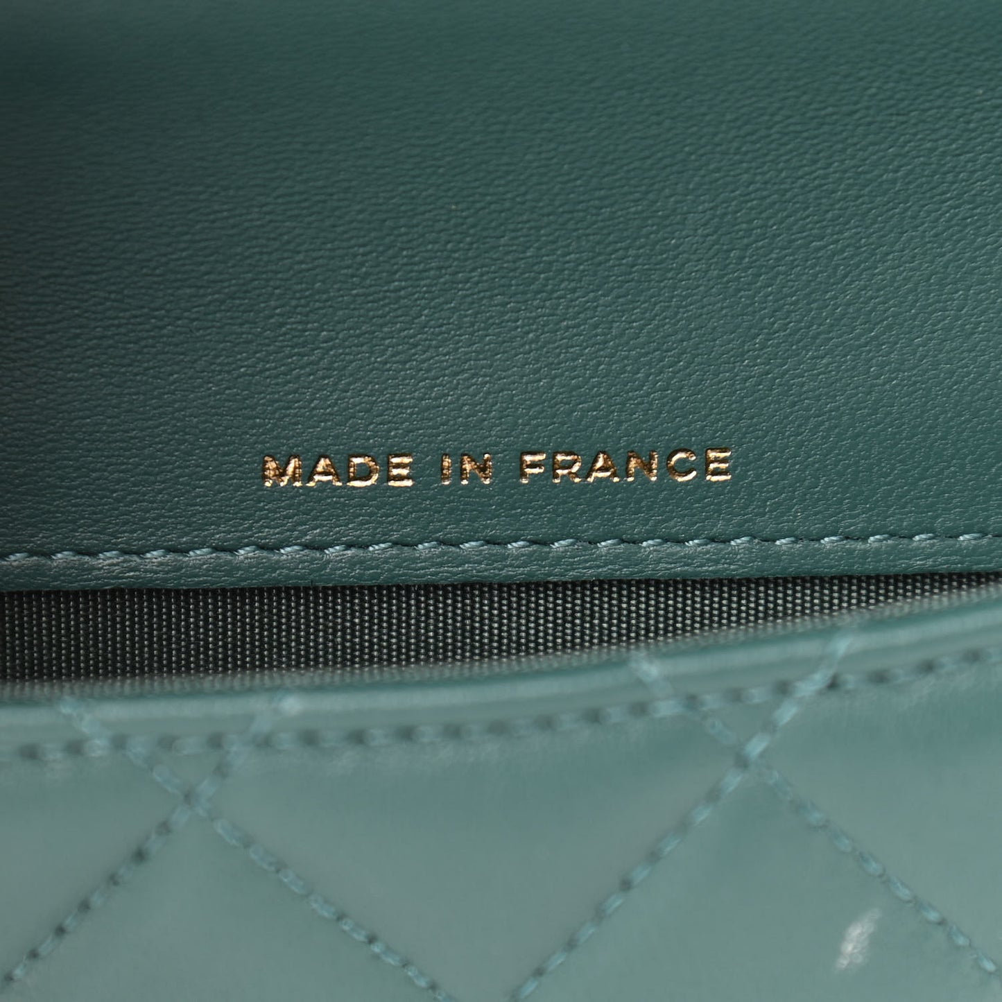 Lambskin Quilted Top Handle Flap Coin Purse With Chain Green