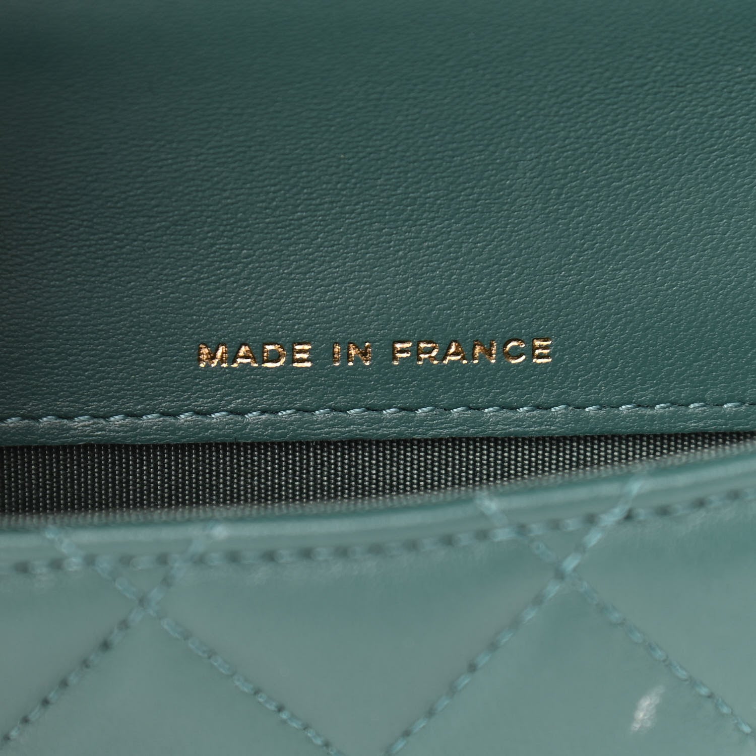 Chanel Lambskin Quilted Top Handle Flap Coin Purse With Chain Green 7 of 13