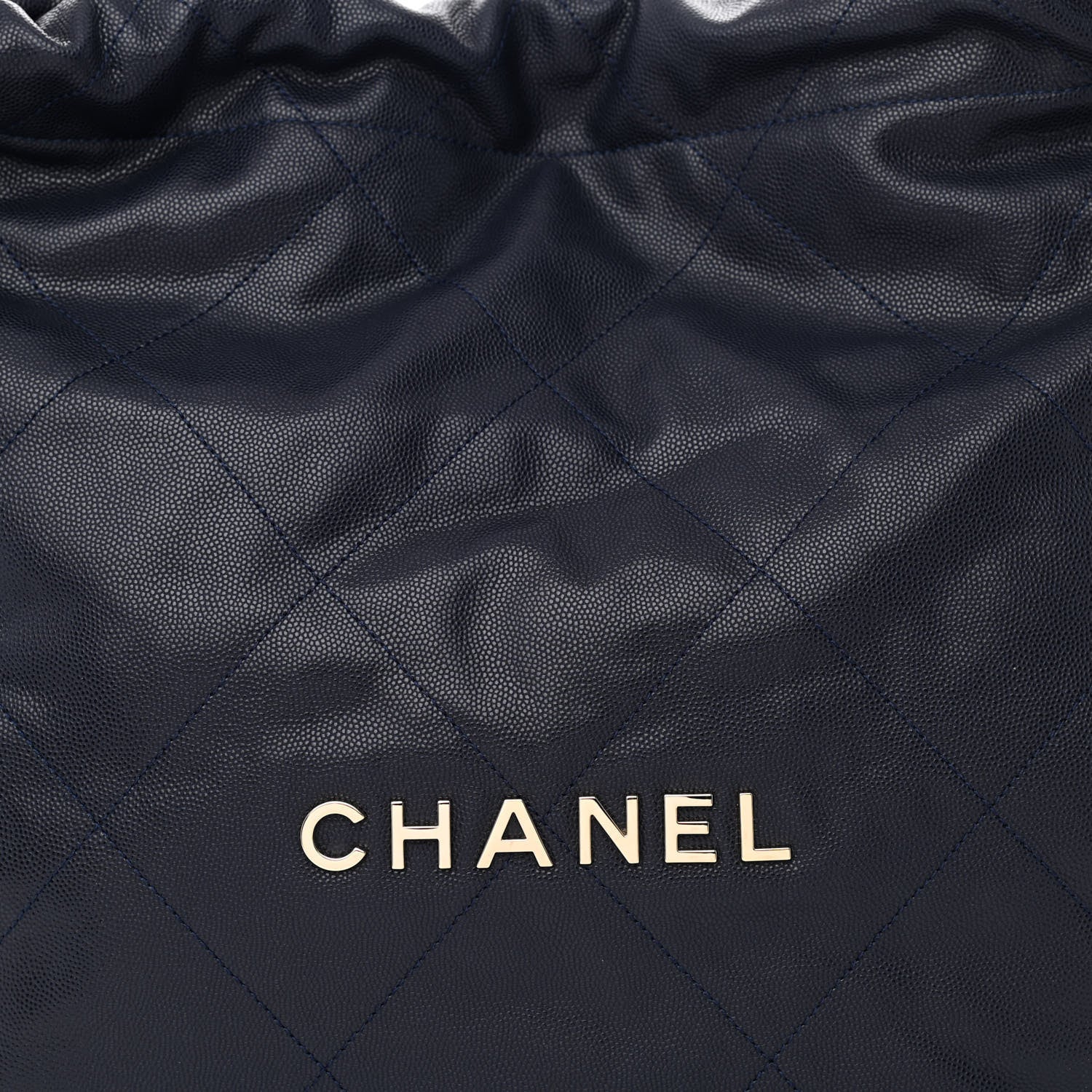 Chanel Shiny Caviar Quilted Chanel 22 Dark Blue 10 of 12