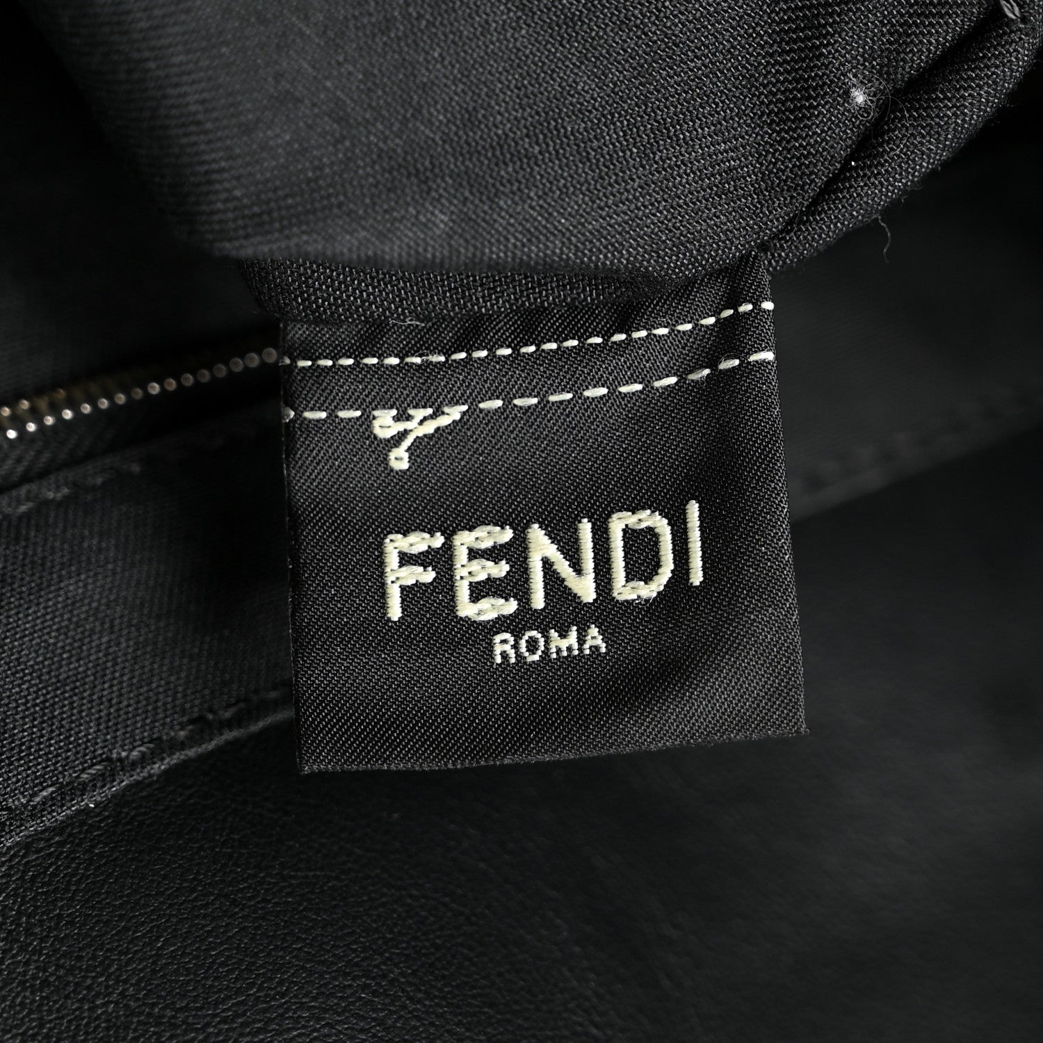 Fendi Cuoio Romano Selleria Large Convertible Baguette  Black 7 of 12
