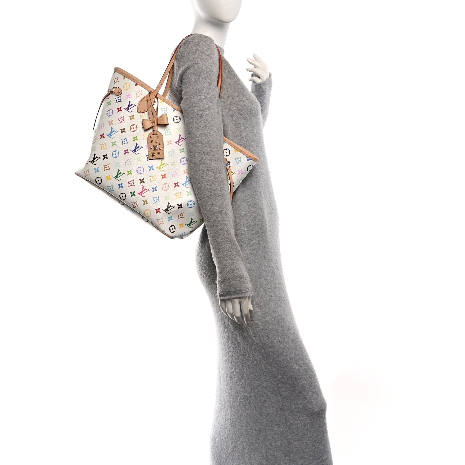 Louis Vuitton LV X TM Monogram Multicolor Neverfull MM White 2 of 11