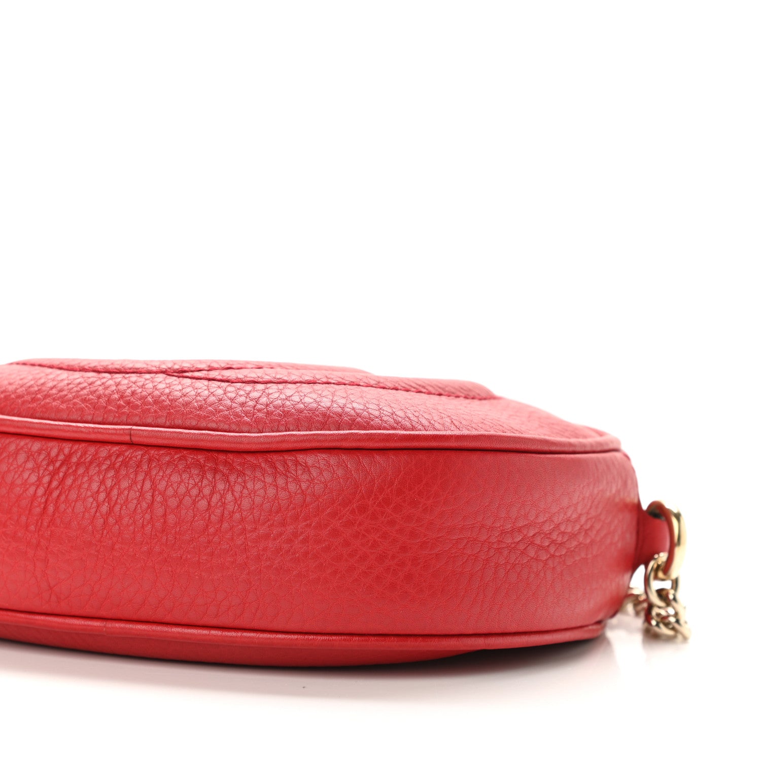 Gucci Pebbled Calfskin Mini Soho Chain Bag Tabasco Red 11 of 11