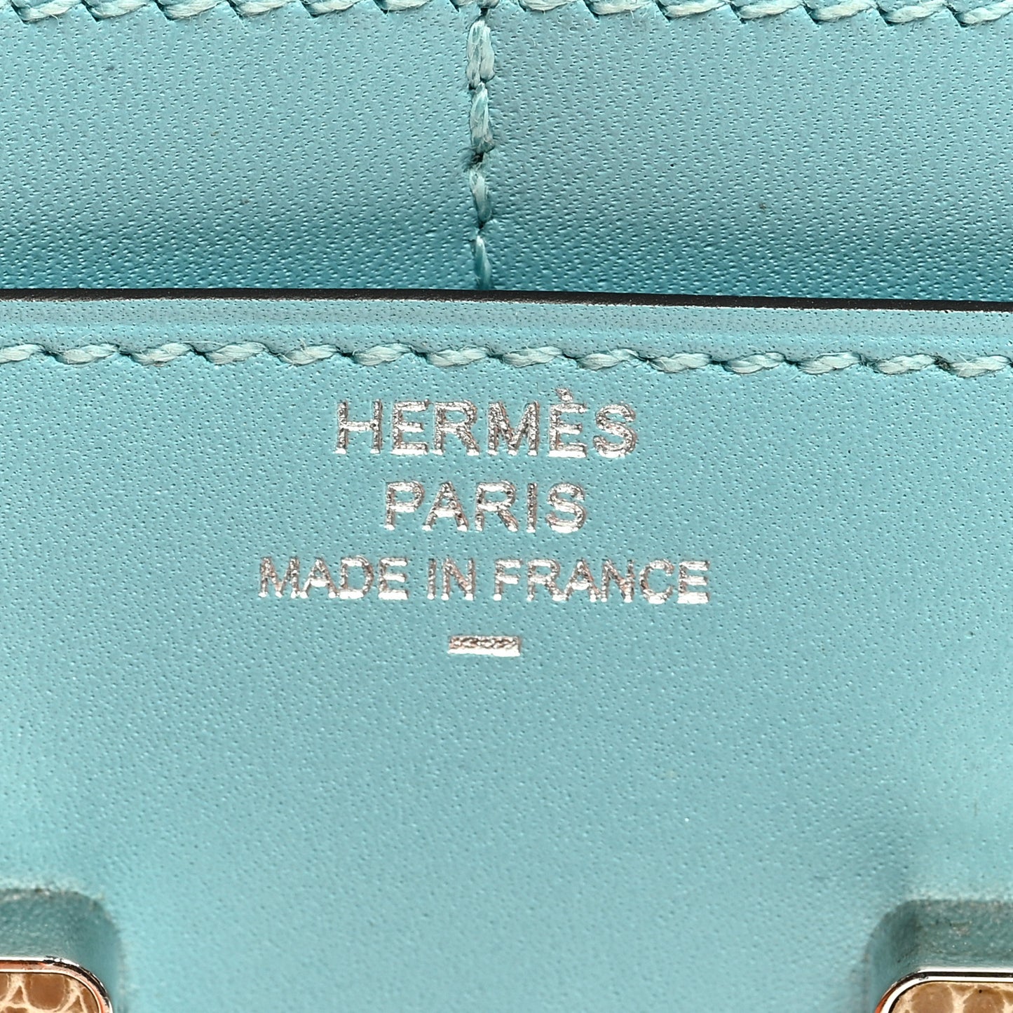 Tadelakt Lizard Constance Short Wallet Bleu Atoll Ficelle