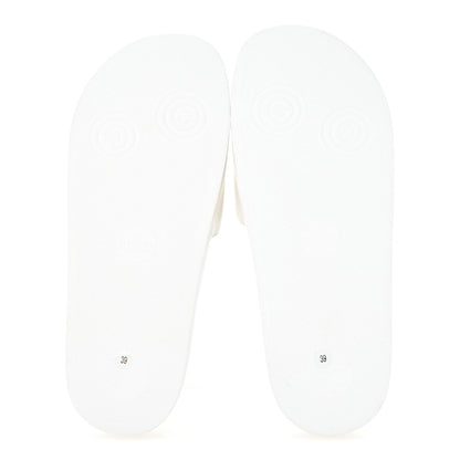 Gucci Nappa Miro Soft Calfskin Womens Interlocking G Slide Sandals 39 Great White Hibiscus Red 6 of 9