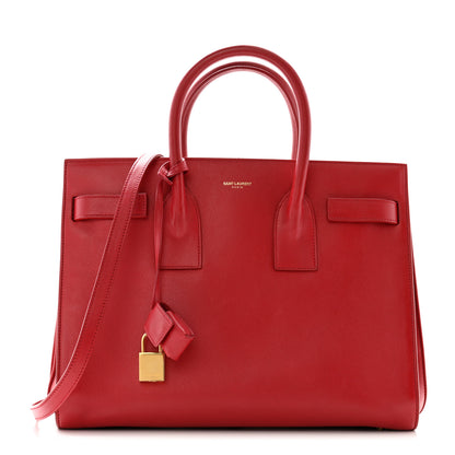 Saint Laurent Calfskin Small Sac De Jour Lipstick Red 1 of 13