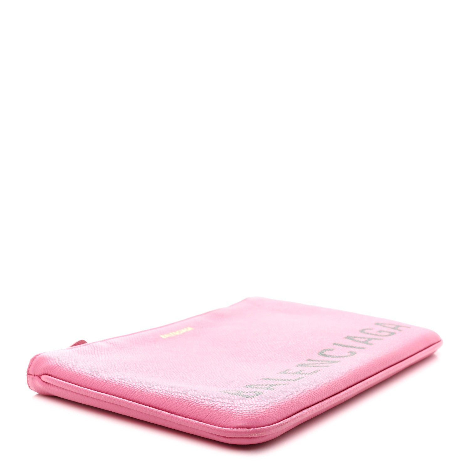 Balenciaga Calfskin Logo Large Zip Pouch Acid Pink 4 of 6