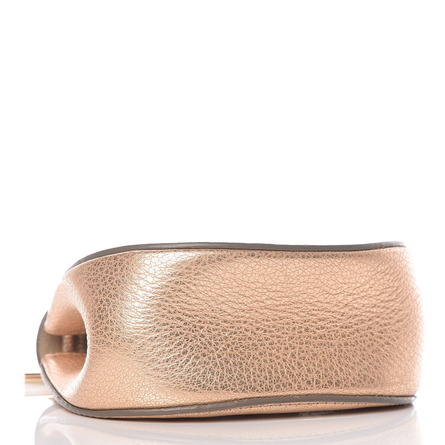 Metallic Grained Goatskin Nano Drew Shoulder Bag Abstract Gold