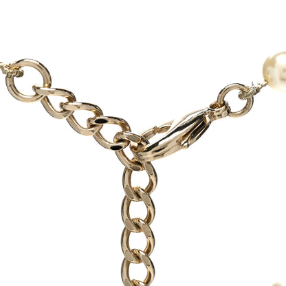 Chanel Pearl Crystal CC Camellia Choker Necklace Gold 4 of 6