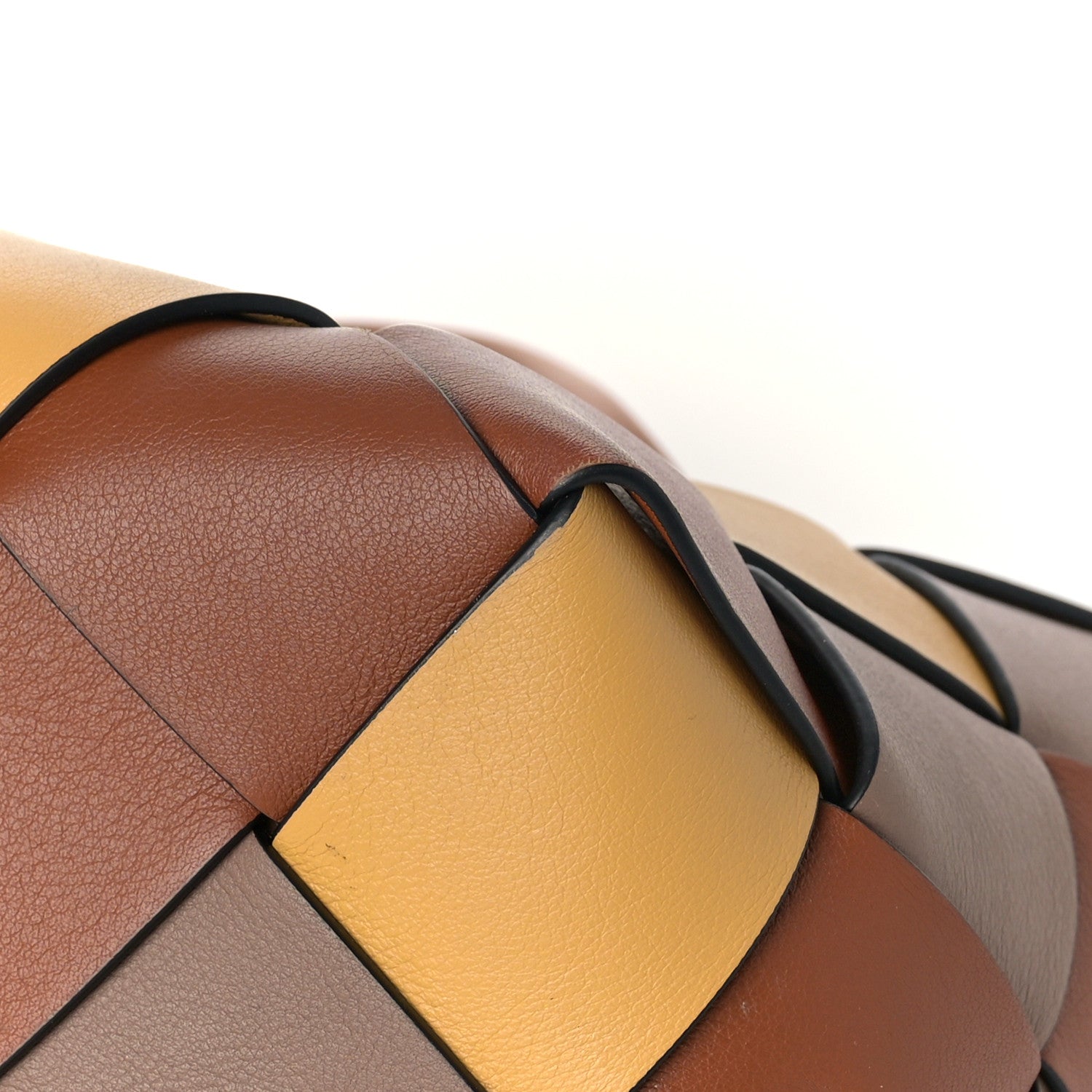 Loewe Calfskin Small Woven Basket Surplus Bag Hazelnut Camel 8 of 8