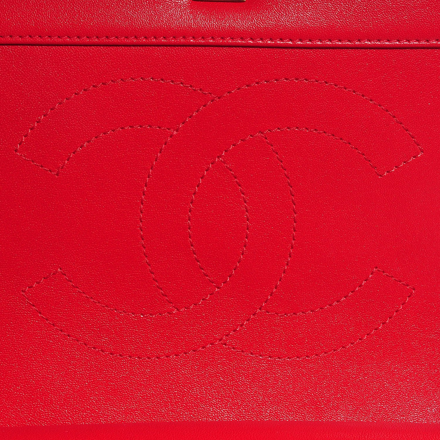 Chanel Sheepskin Quilted Vintage Mademoiselle Flap Red 7 of 9
