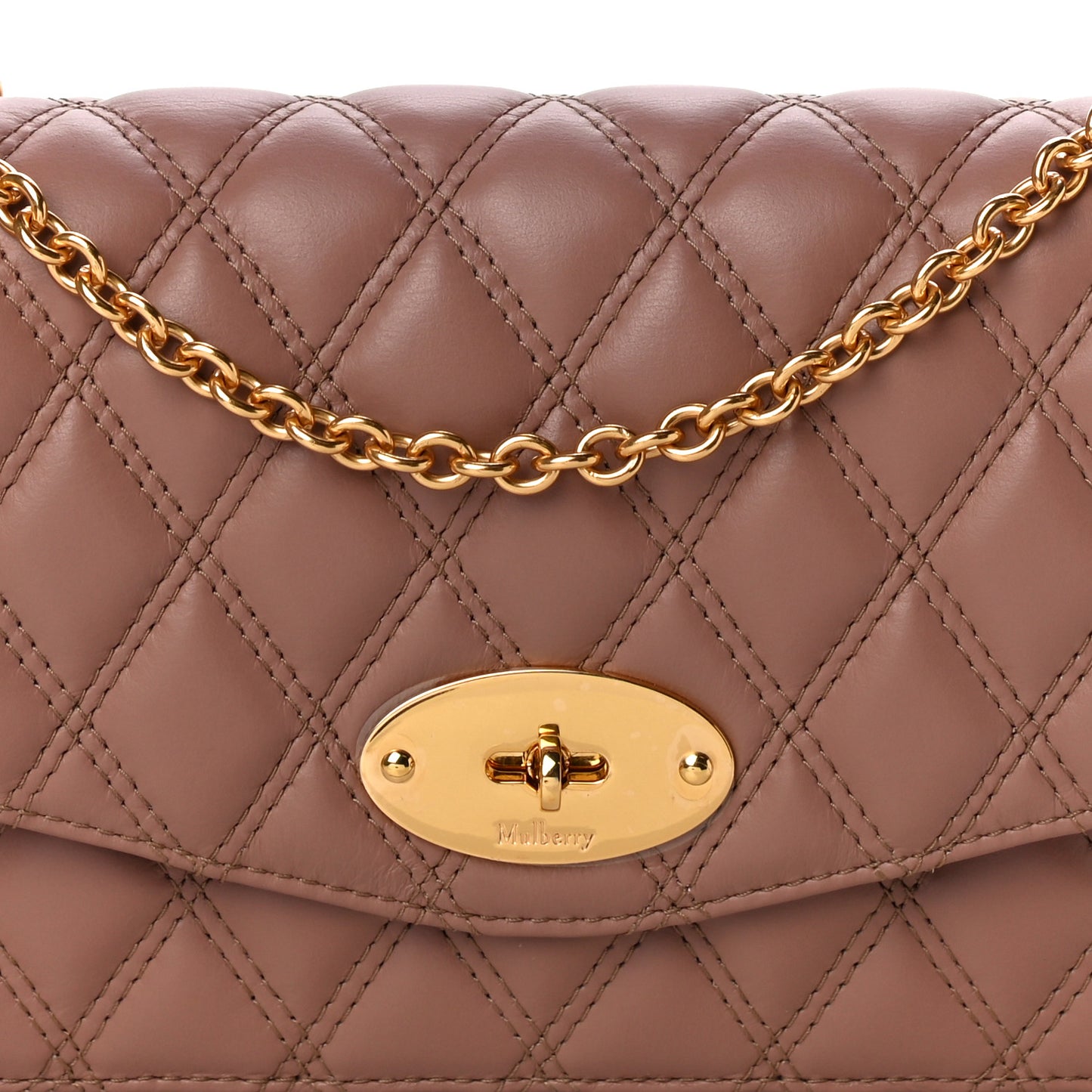 Smooth Calfskin Quilted Small Darley Shoulder Bag Dark Blush