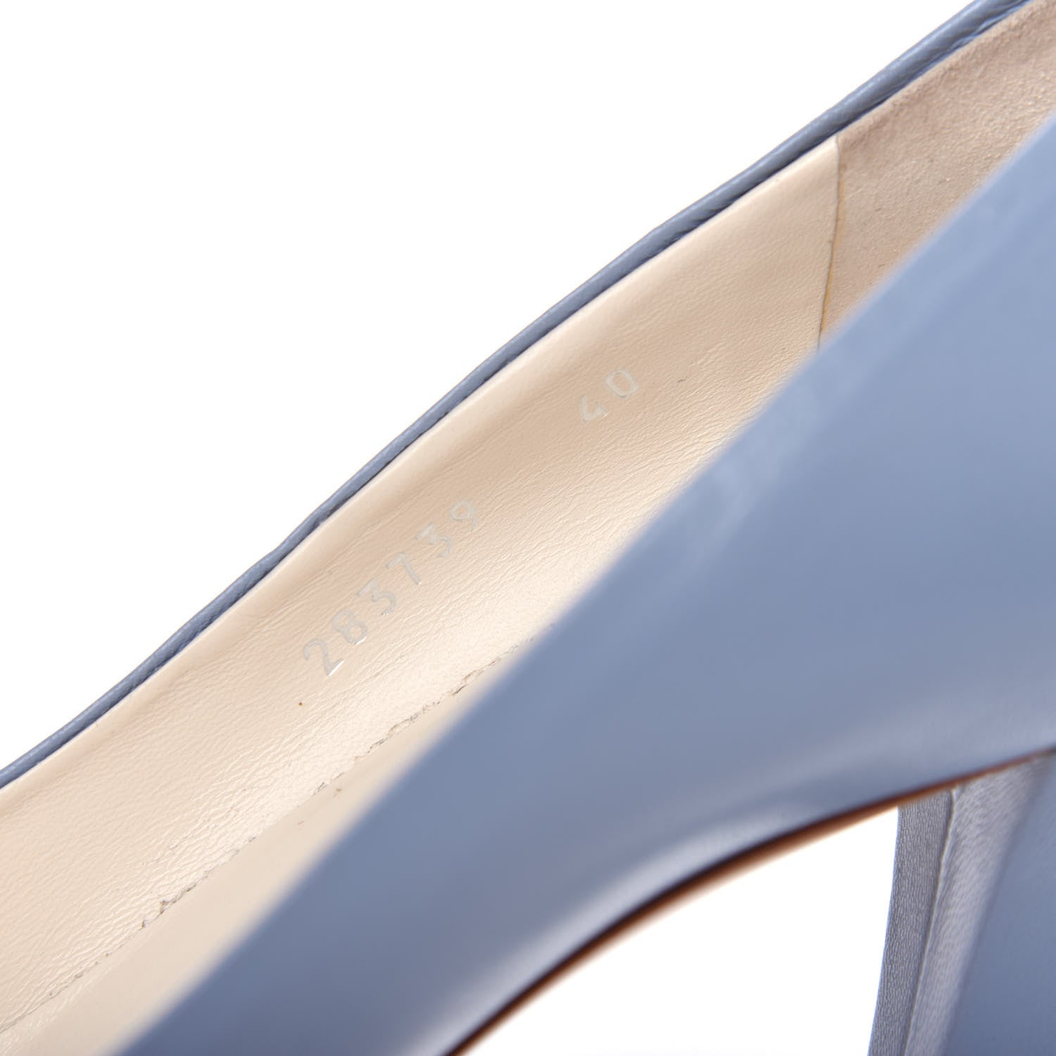 Gucci Nappa Logo Plate Pumps 40 Pastel Blue 10 of 11