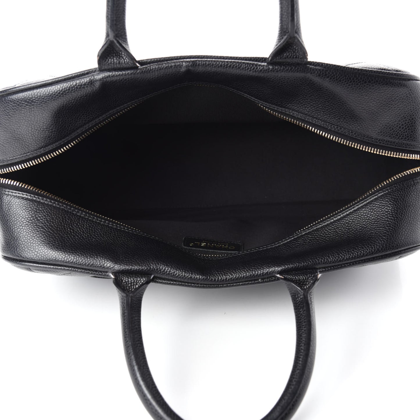 Caviar Quilted Large Bowler Black