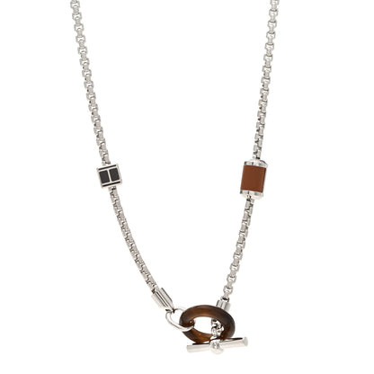 Hermes Palladium Buffalo Horn Swift Meli-Melo Necklace 1 of 6