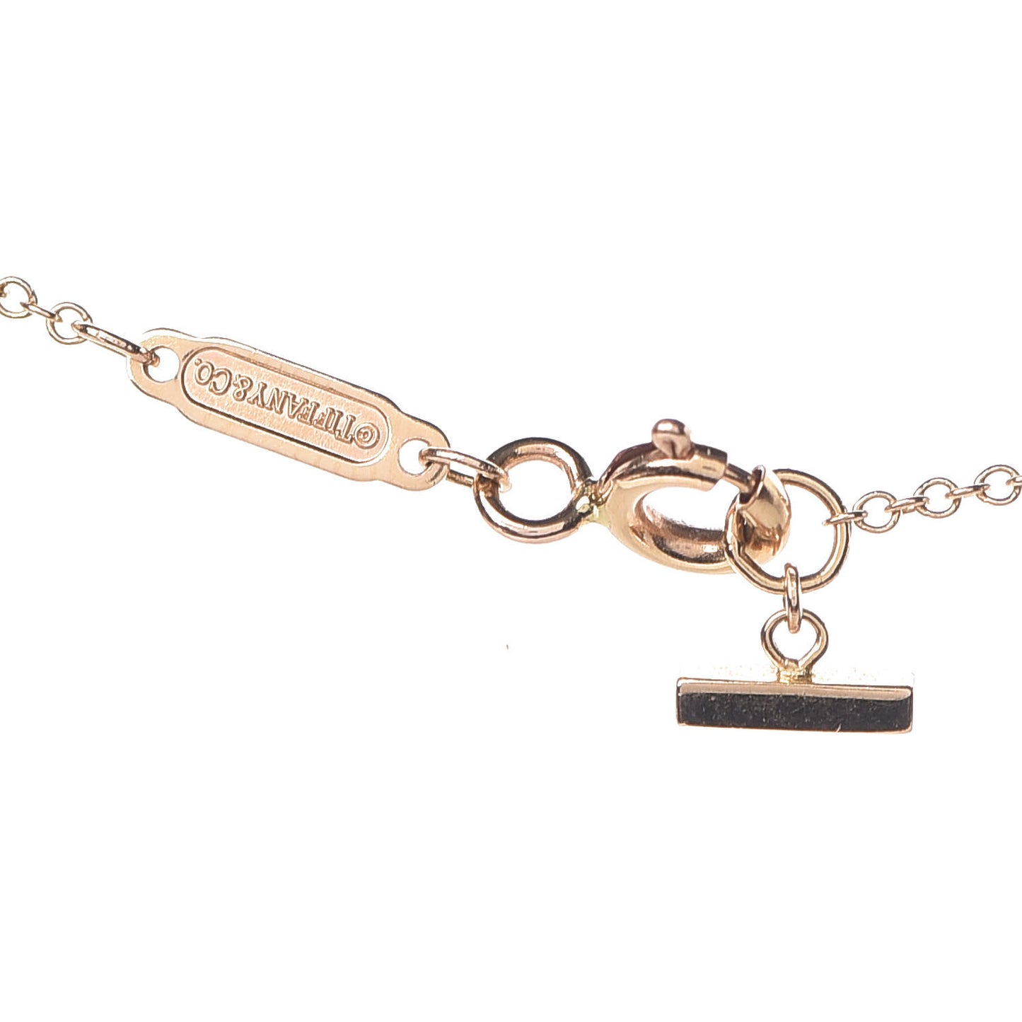 18K Rose Gold Small T Smile Pendant Necklace