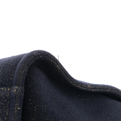 Chanel Lurex Canvas Medium Deauville Tote Navy Blue Gold 12 of 14