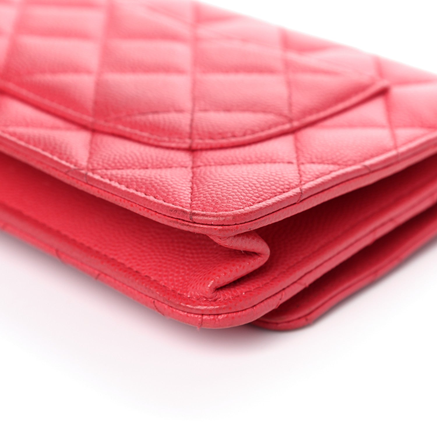 Chanel Caviar Quilted Wallet On Chain WOC Dark Pink 13 of 22