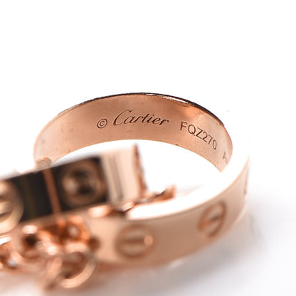 Cartier 18K Pink Gold Interlocking LOVE Necklace 6 of 7