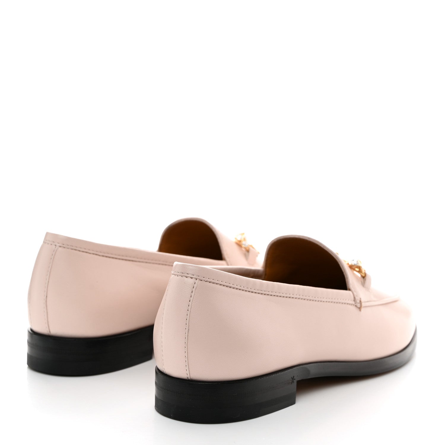 Gucci Malaga Kid Crystal Horsebit Womens Jordaan Loafers 37.5 Pink Hibiscus 4 of 9