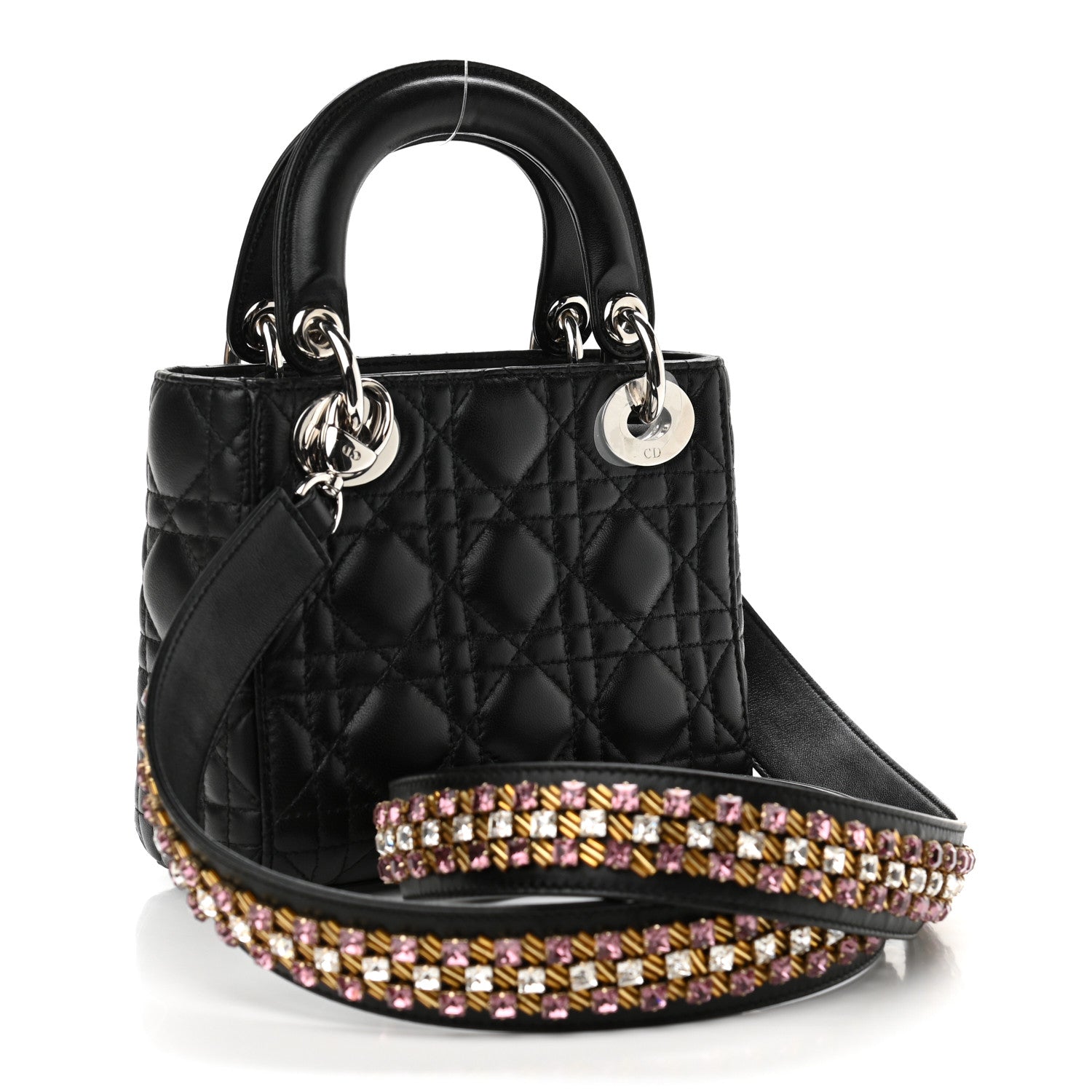 Christian Dior Lambskin Cannage Mini Lady Dior Black 3 of 11