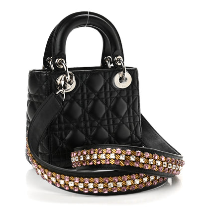 Christian Dior Lambskin Cannage Mini Lady Dior Black 3 of 11