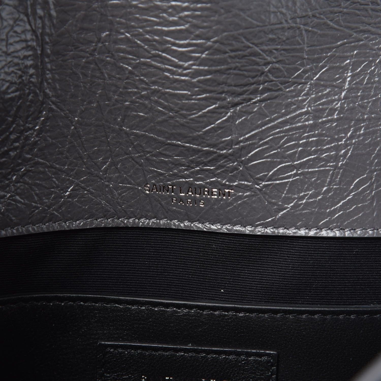 Saint Laurent Crinkled Calfskin Matelasse Monogram Baby Niki Chain Satchel Storm 7 of 11