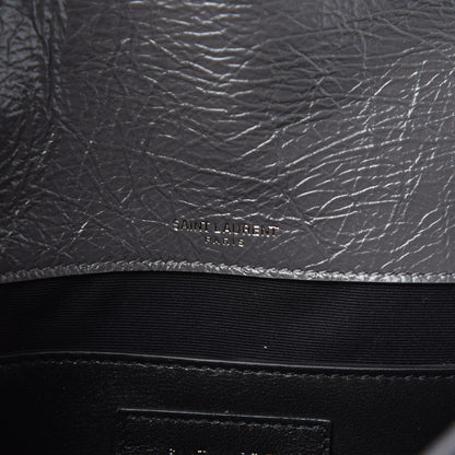 Saint Laurent Crinkled Calfskin Matelasse Monogram Baby Niki Chain Satchel Storm 7 of 11