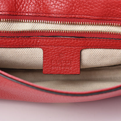 Gucci Pebbled Calfskin Medium Soho Flap Crossbody Red 6 of 13