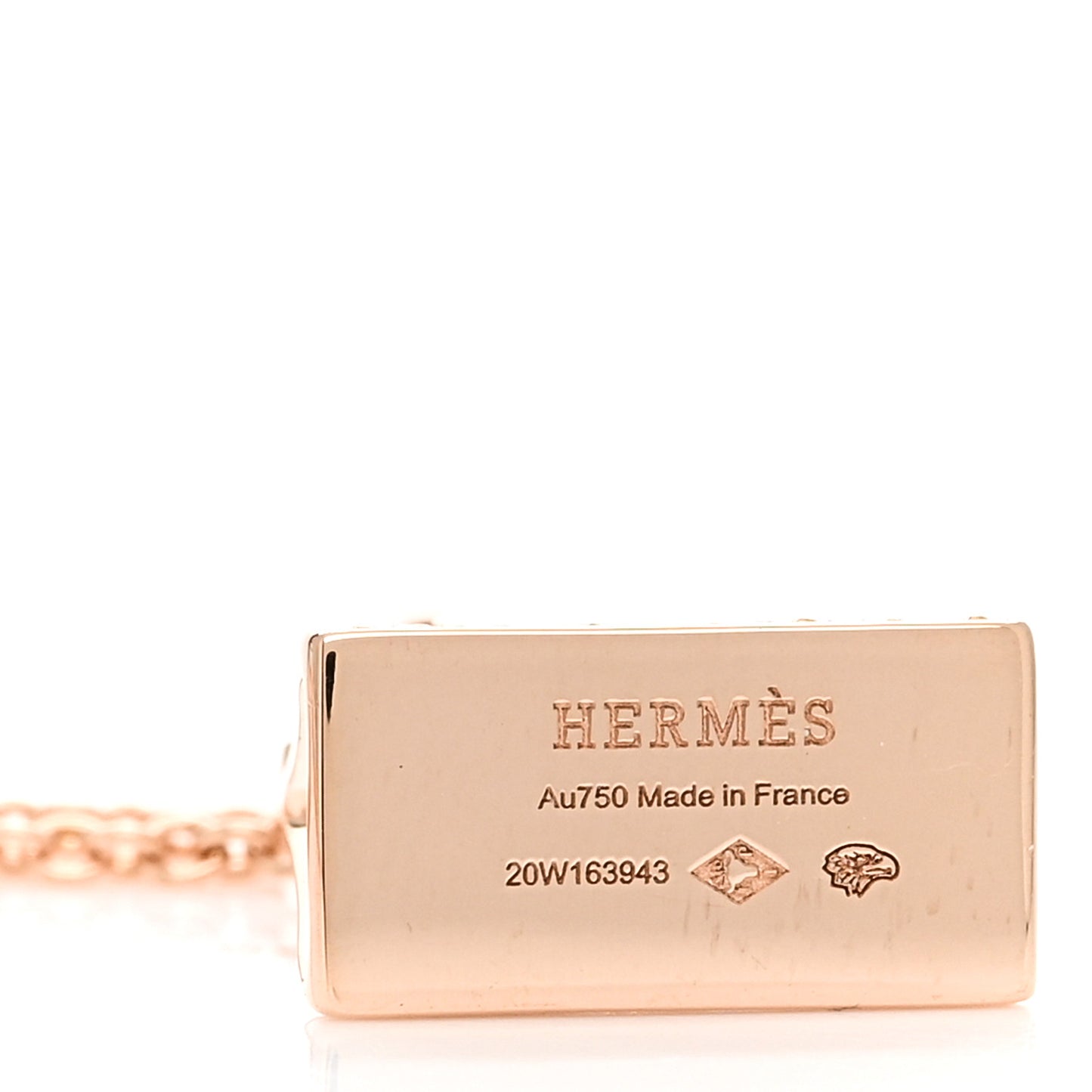 18K Rose Gold Diamond Birkin Amulettes Pendant Necklace