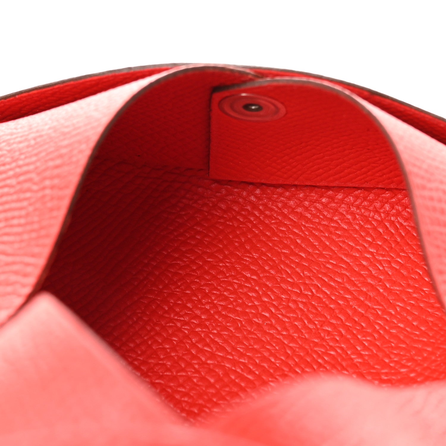 Hermes Epsom Calvi Card Case Rouge De Coeur 5 of 8