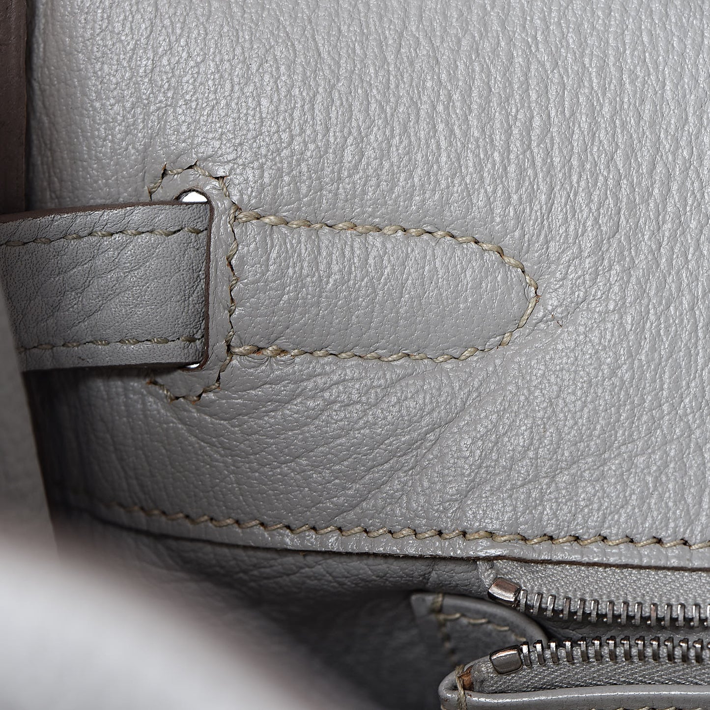 Taurillon Clemence Lizard Club Birkin 35 Gris Perle White Mykonos