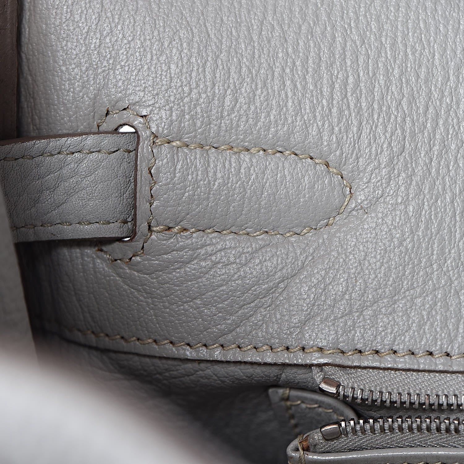 Hermes Taurillon Clemence Lizard Club Birkin 35 Gris Perle White Mykonos 30 of 39
