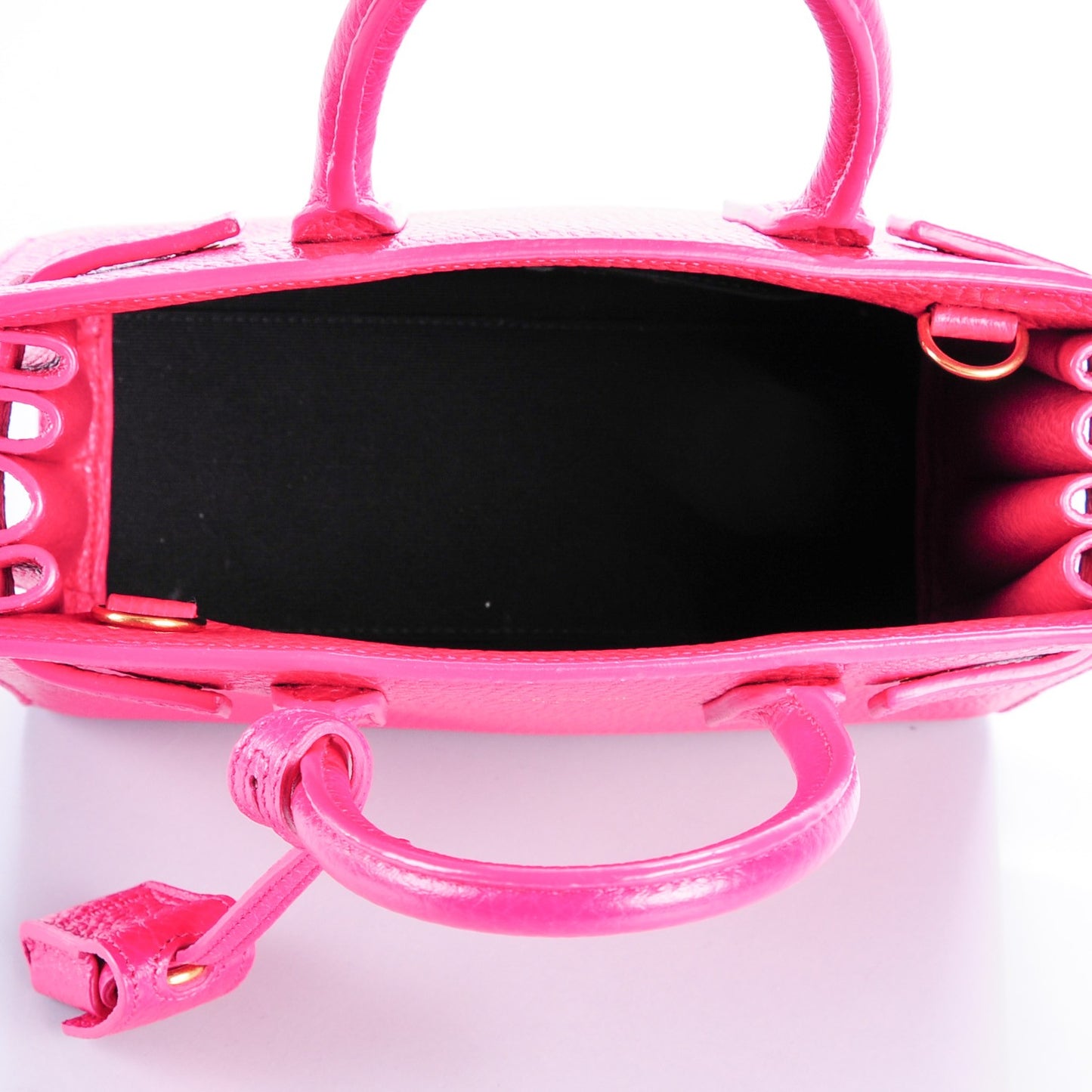 Grained Calfskin Nano Sac De Jour Lipstick Fuchsia