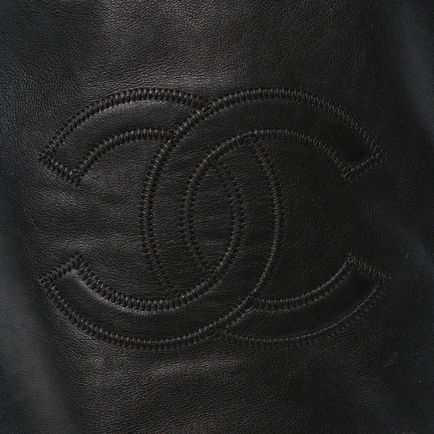 Chanel Calfskin Stitched CC Hobo Black 6 of 6