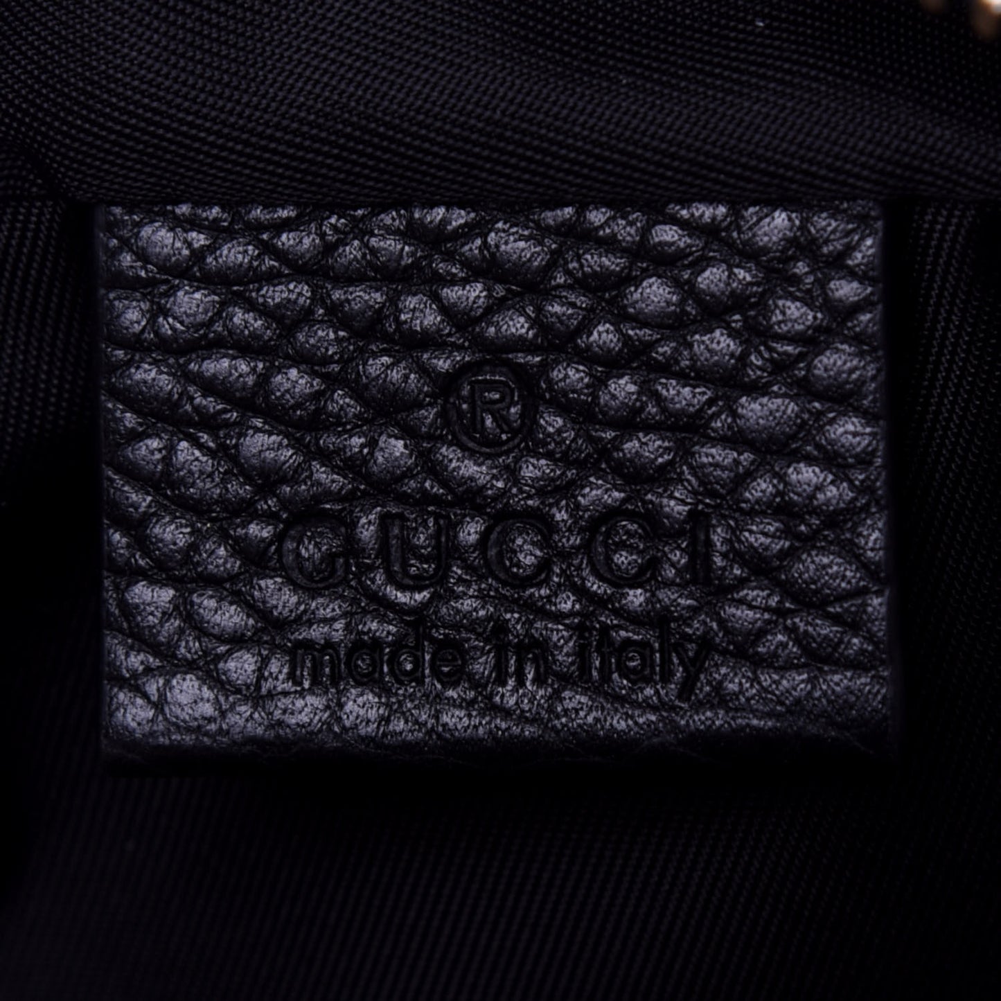 Pebbled Calfskin Mini Soho Disco Bag Black