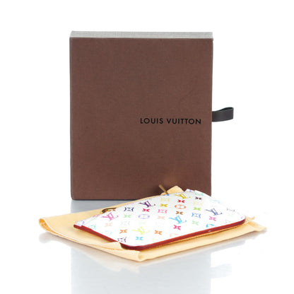 Louis Vuitton Monogram Multicolor Key Pouch White Litchi 4 of 6