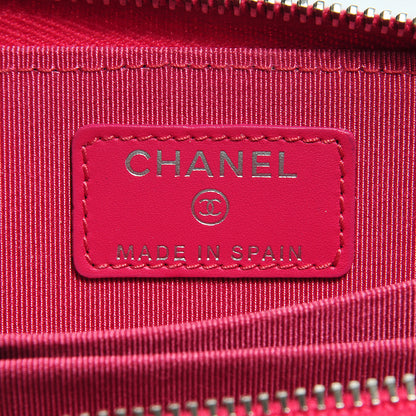 Chanel Patent Quilted Zip Coin Purse Fuchsia 6 of 7