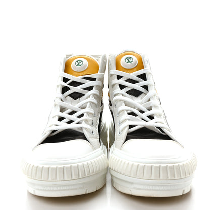 Louis Vuitton Calfskin LV Squad Sneaker Boots 39 Black White Yellow 3 of 9