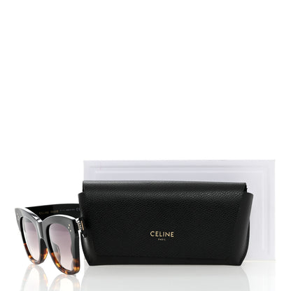 Celine Acetate Polarized Cat Eye Sunglasses CL4004IN Havana Black 9 of 9