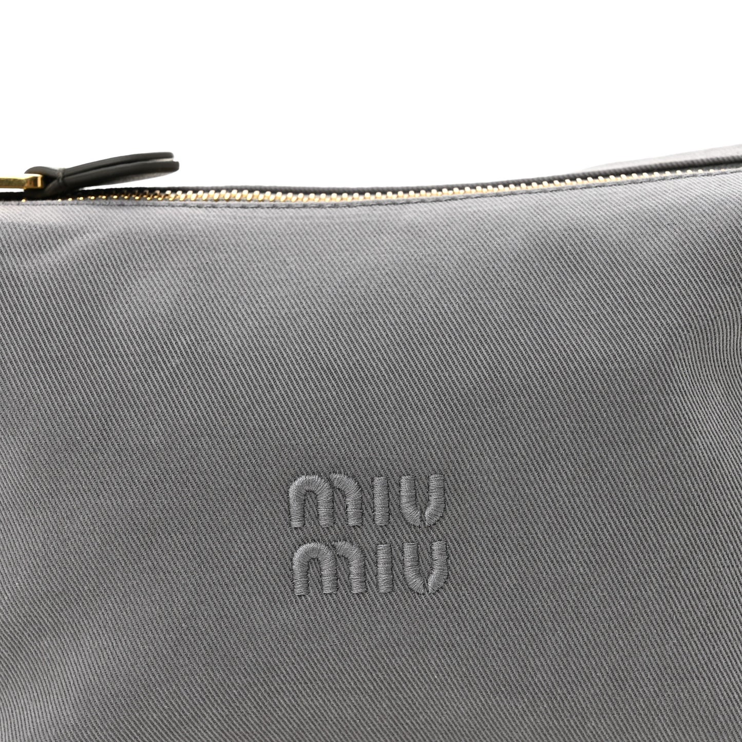 Canvas Gabardine Pouch Alluminio Celeste