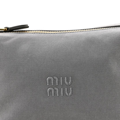 Miu Miu Canvas Gabardine Pouch Alluminio Celeste 7 of 10