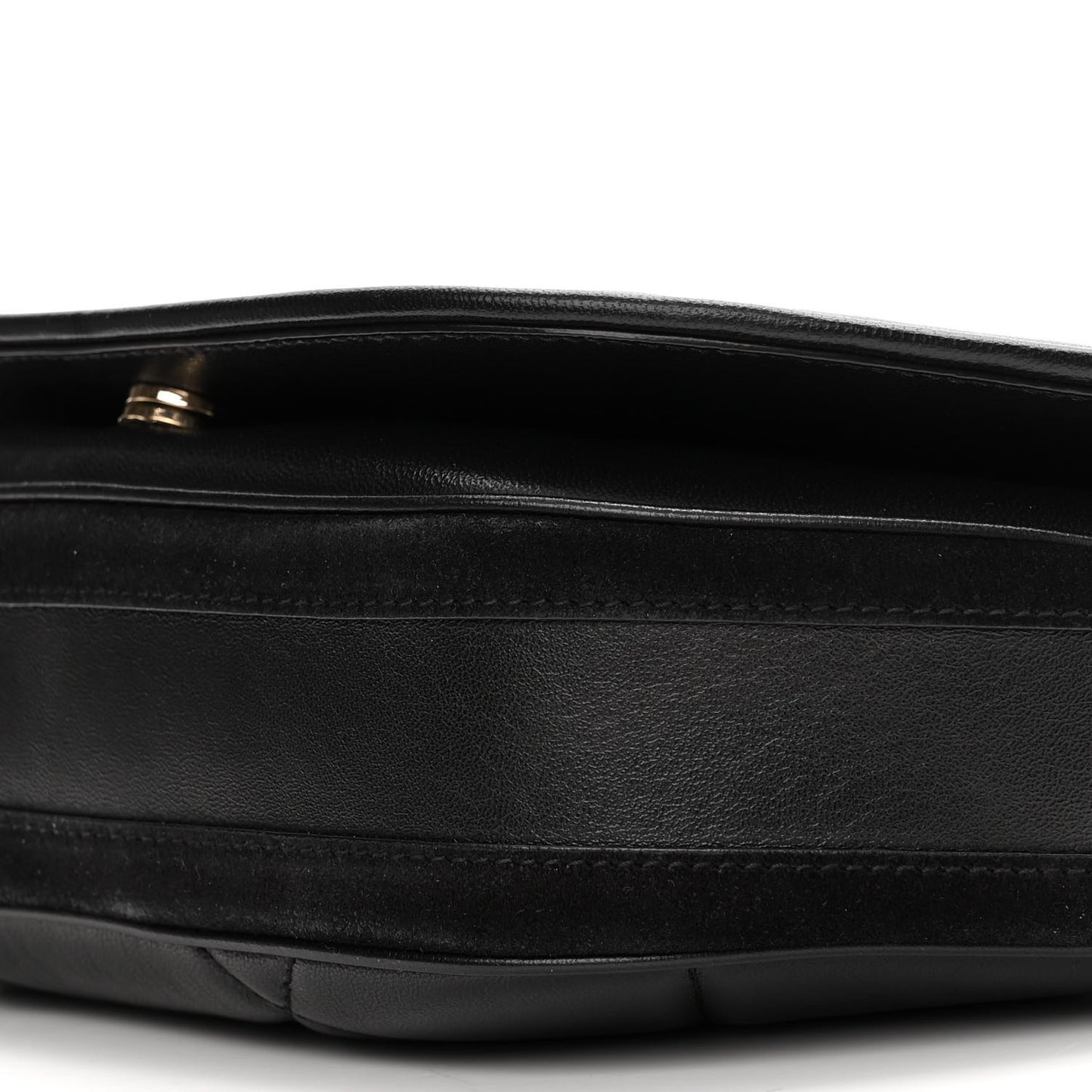 Lambskin Quilted Small Olympia Pouch Black