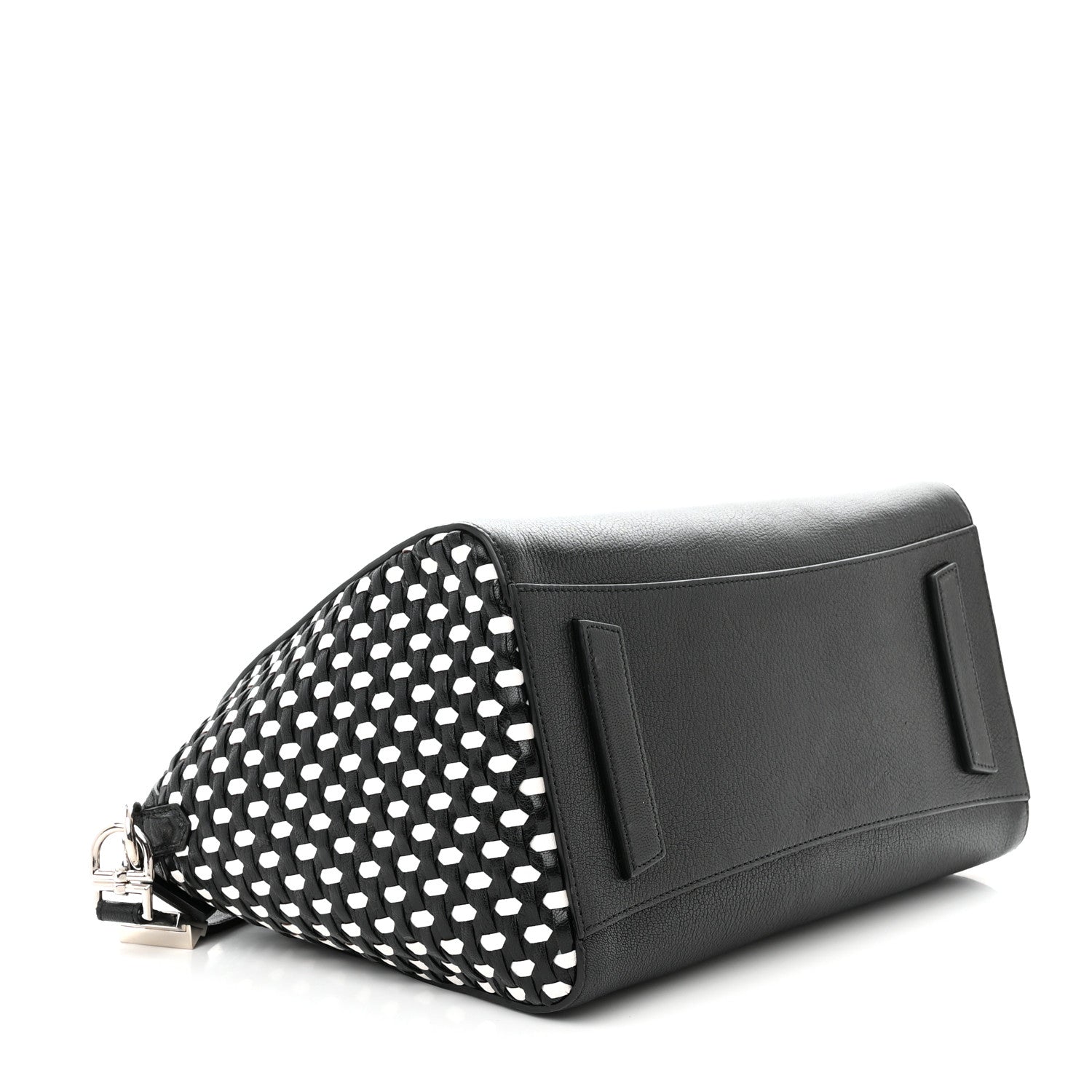 Givenchy Sugar Goatskin Woven Medium Antigona Black White 4 of 12