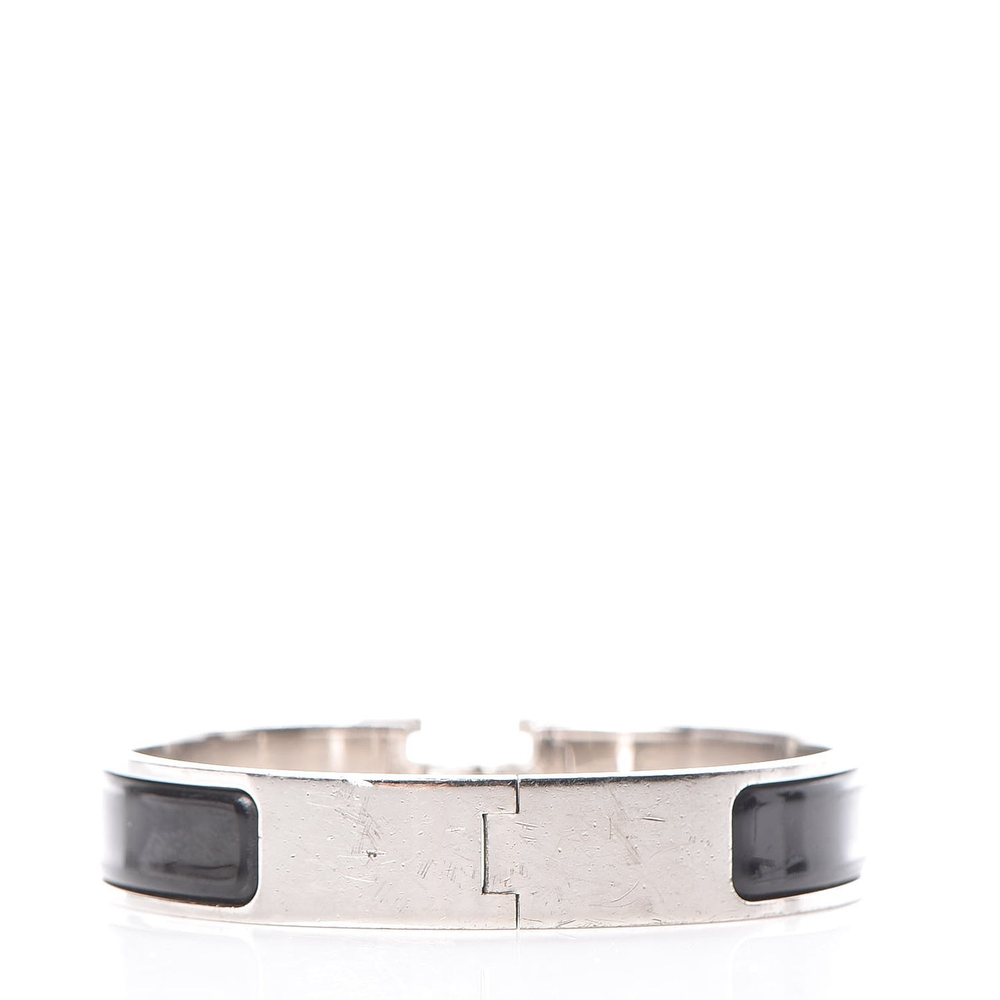 Enamel Narrow Clic Clac H Bracelet PM Black