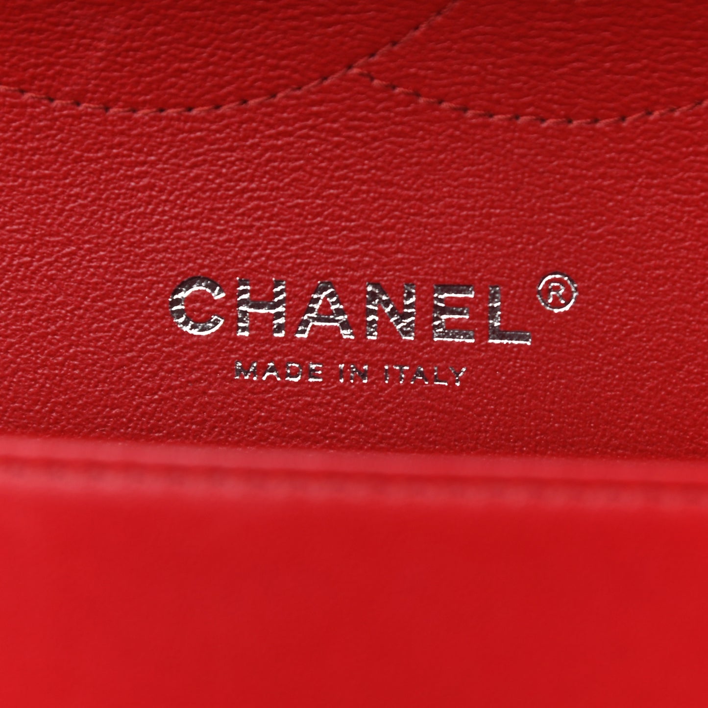 Lambskin Quilted Jumbo Double Flap Red