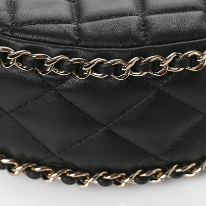 Chanel Lambskin Quilted Small Hobo Bag Black 9 of 10