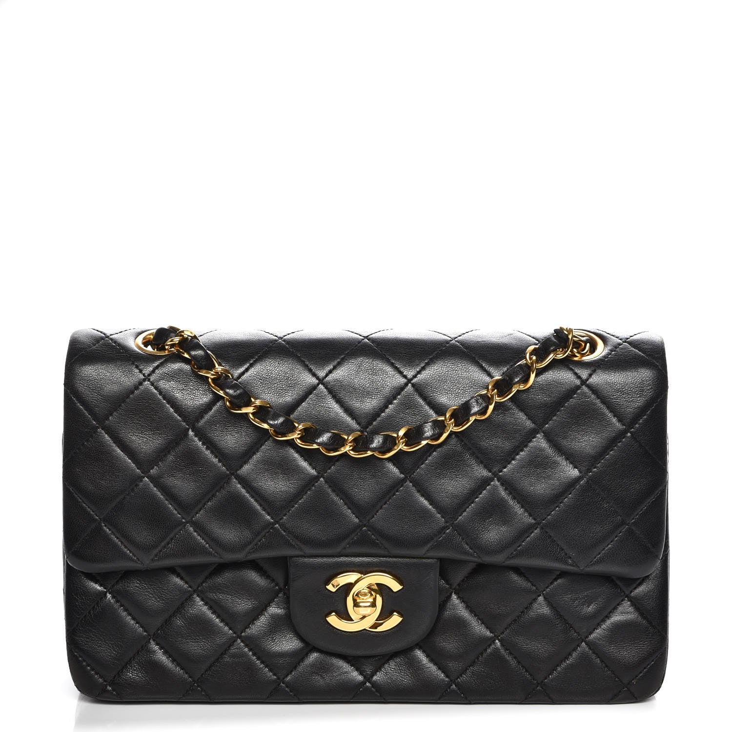 Chanel Lambskin Quilted Small Double Flap Black 1 of 8